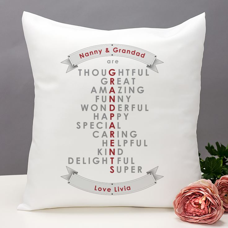 Grandparents Words Personalised Cushion product image