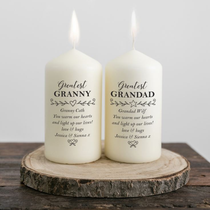 Personalised Pair Of Grandparents Candles product image
