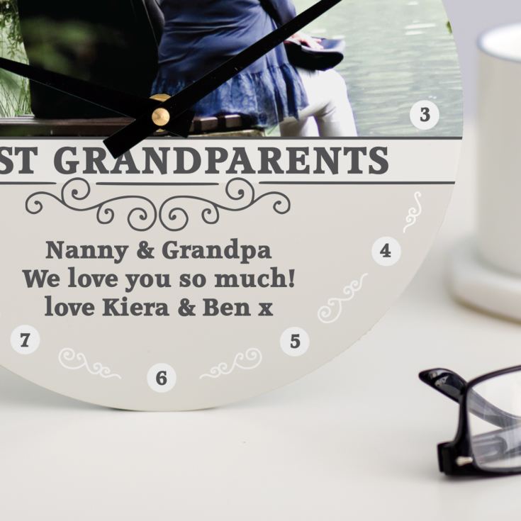 Personalised Grandparents Photo Upload Clock product image