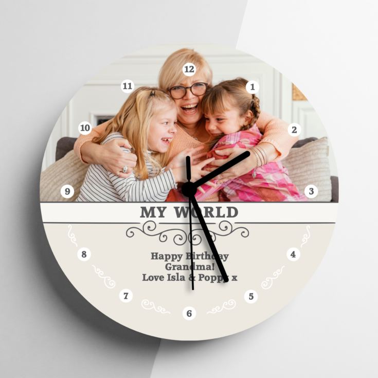 Personalised Grandparents Photo Upload Clock product image