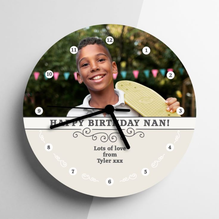 Personalised Grandparents Photo Upload Clock product image