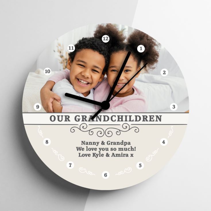 Personalised Grandparents Photo Upload Clock product image