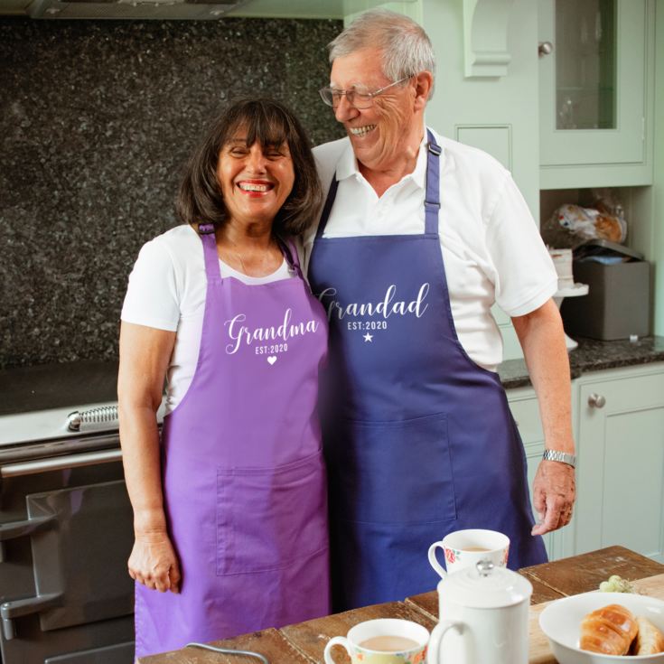 Personalised Pair Of Grandparents Aprons product image