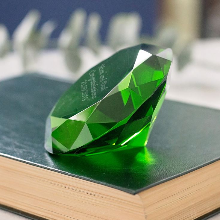 8 Crystal 30mm Diamond Cut Multi Colour Glass Gem Stones Paperweight Gift UK 