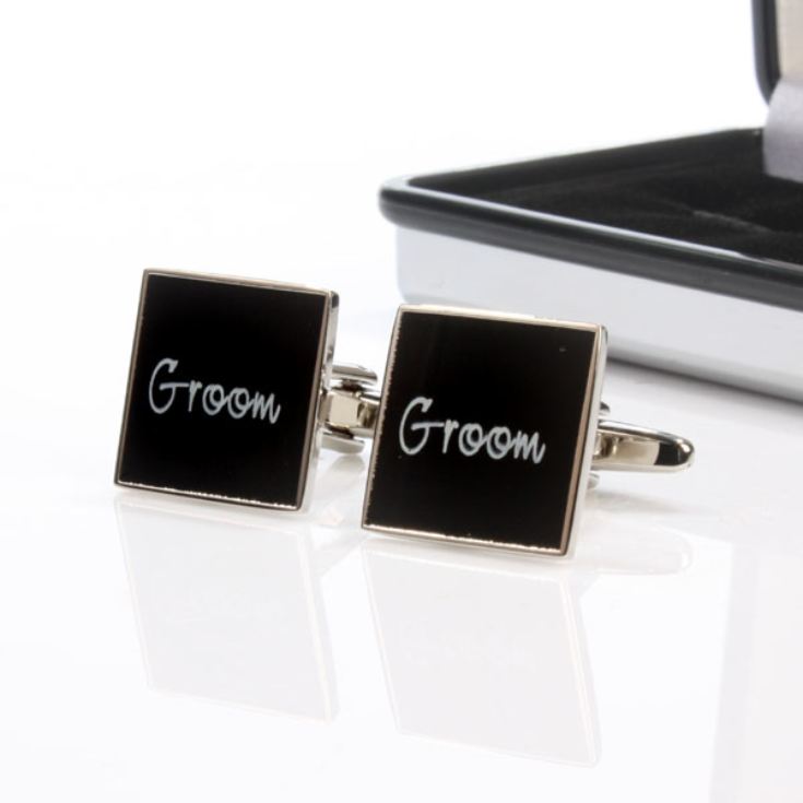 Wedding Party Cufflinks With Personalised Box product image