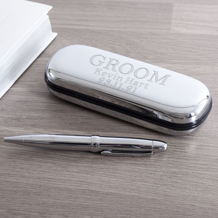 Personalised Groom Pen & Box Set product image