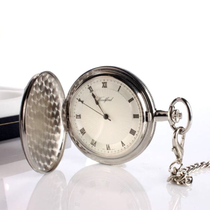 Personalised Groom Chrome Pocket Watch product image