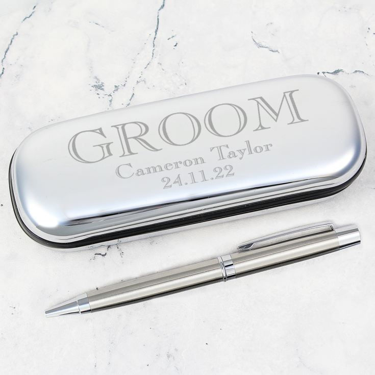 Personalised Groom Pen & Box Set product image