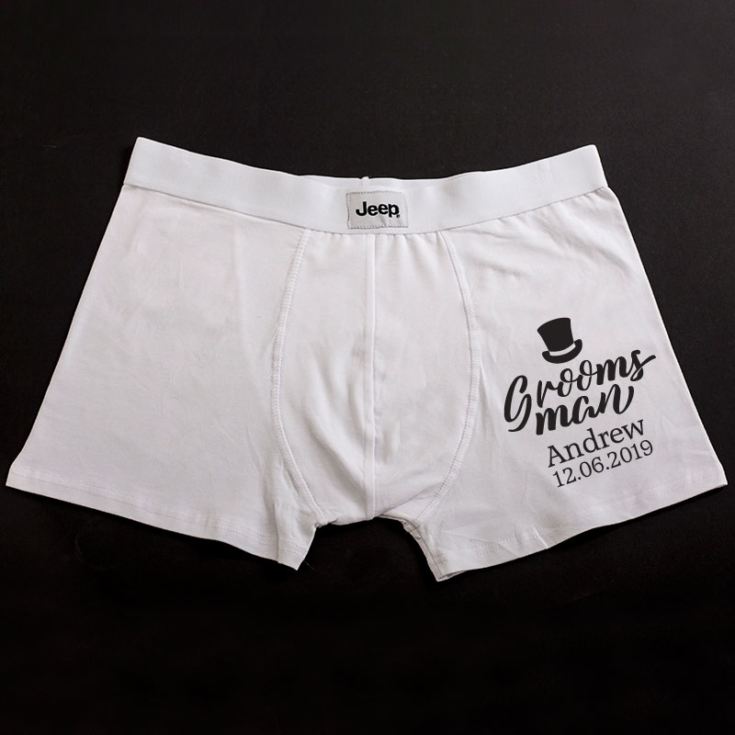 Personalised Groomsman Boxer Shorts product image