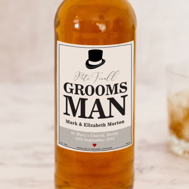 Personalised Groomsman Single Malt Whisky product image