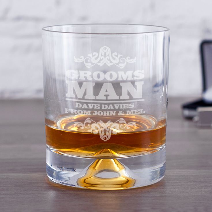 Personalised Groomsman Whisky Tumbler product image