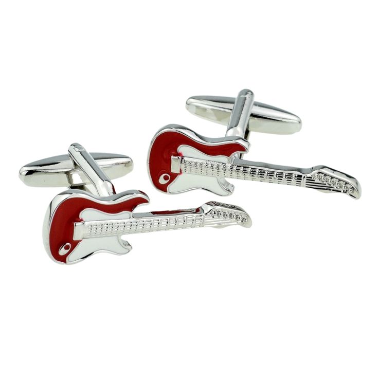 Personalised Retro Electric Guitar Cufflinks product image