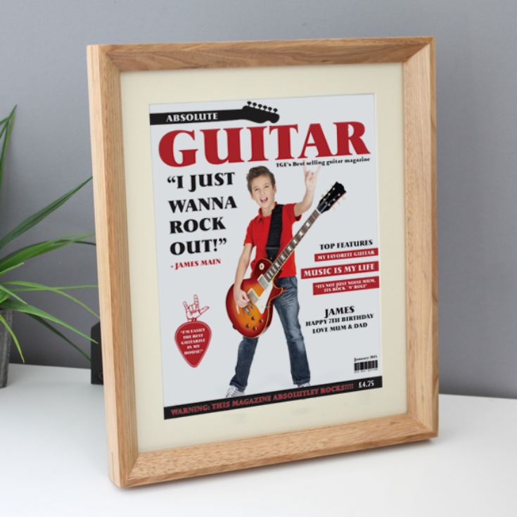 Personalised Guitar Magazine Framed Print product image