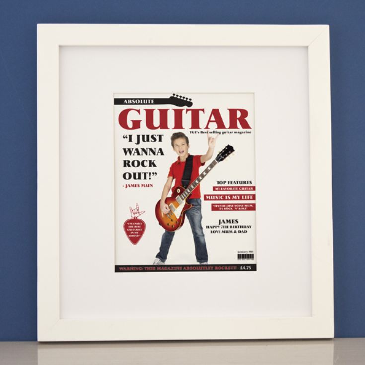 Personalised Guitar Magazine Framed Print product image