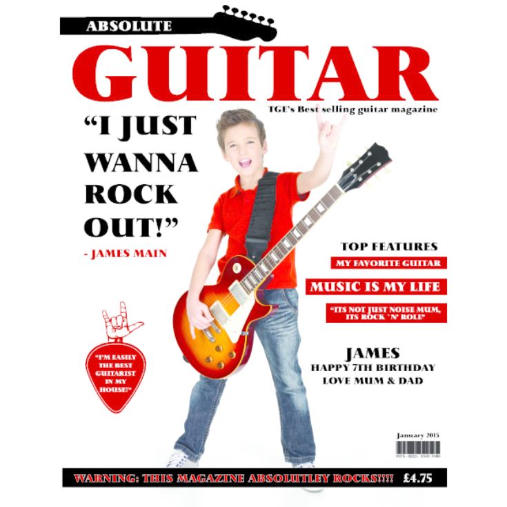 Personalised Guitar Magazine Framed Print product image
