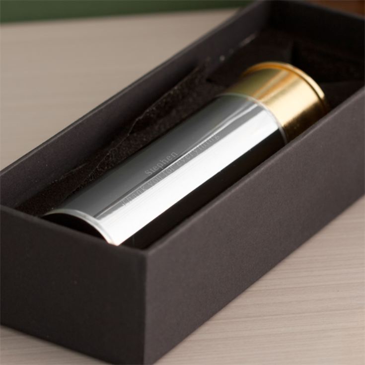 Personalised Gun Cartridge Hip Flask product image