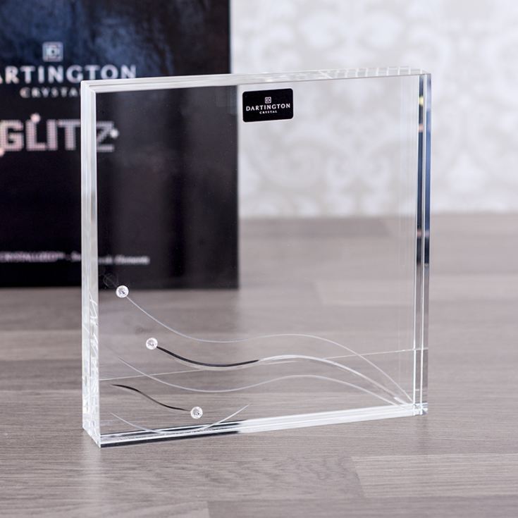 Personalised Dartington Glitz Glass Block Photo Frame product image