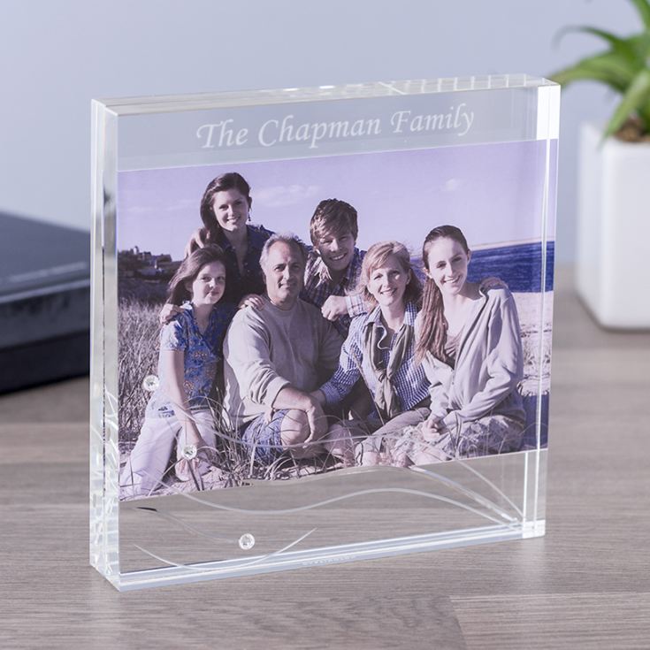 Personalised Dartington Glitz Glass Block Photo Frame product image