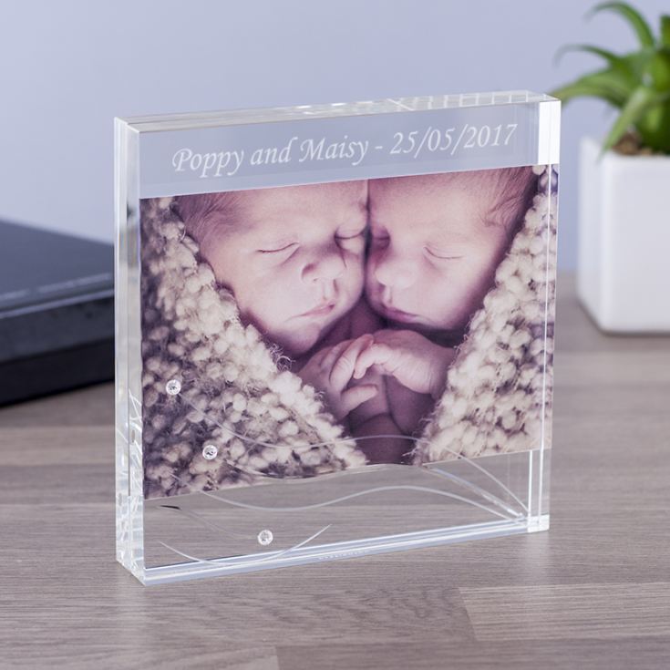 Personalised Dartington Glitz Glass Block Photo Frame product image