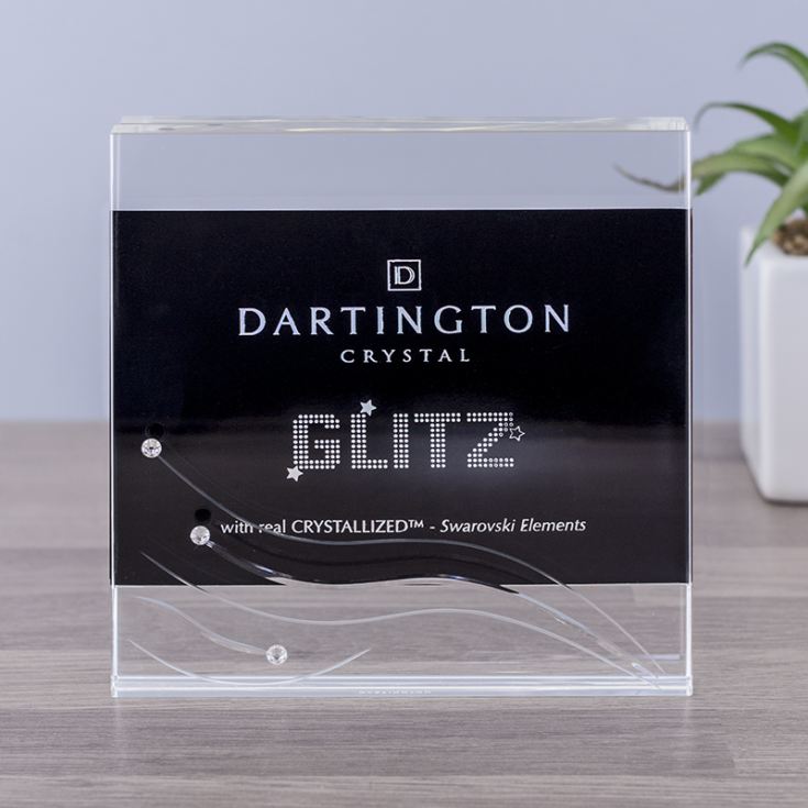 Personalised Dartington Glitz Glass Block Photo Frame product image