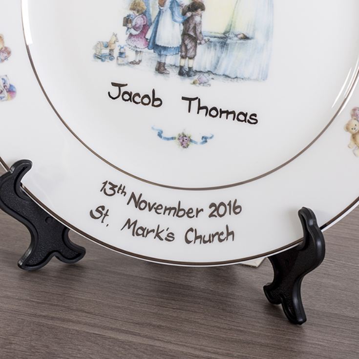 Personalised Heron China Christening Plate product image