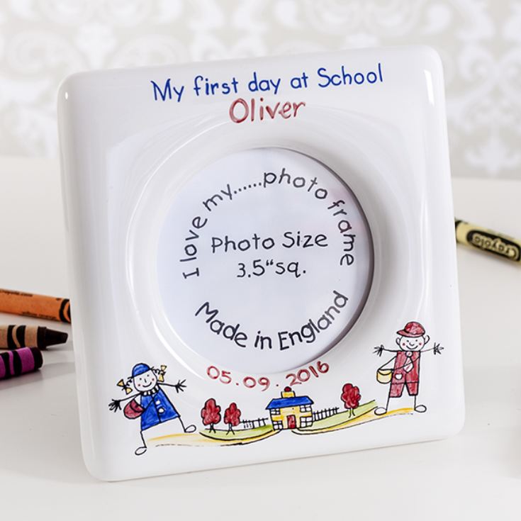 Personalised First Day At School Heron China Photo Frame product image