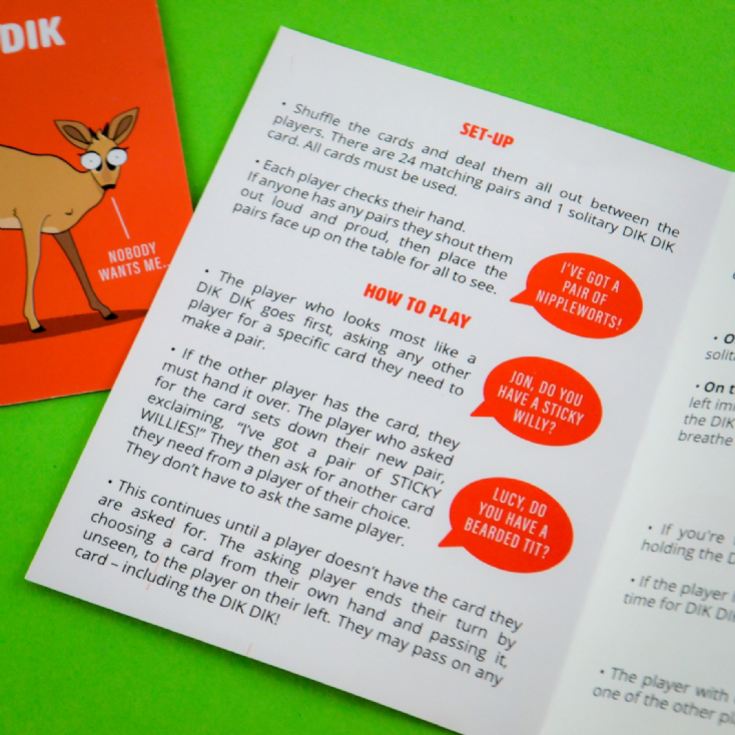 Don't Be a Dik Dik Card Game product image