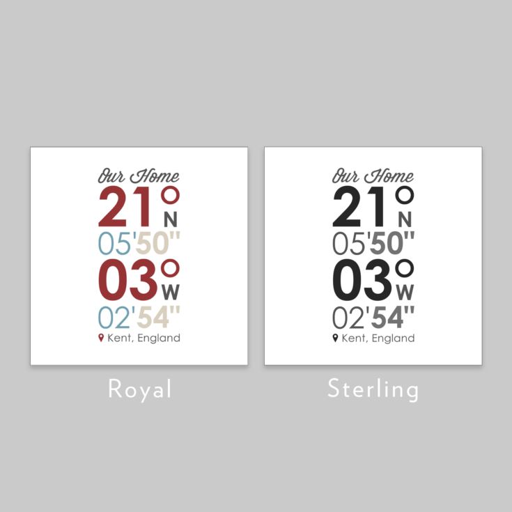 Personalised Location Coordinates Cushion product image
