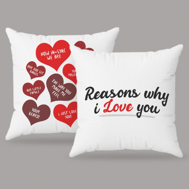Personalised Reasons Why I Love You Cushion product image