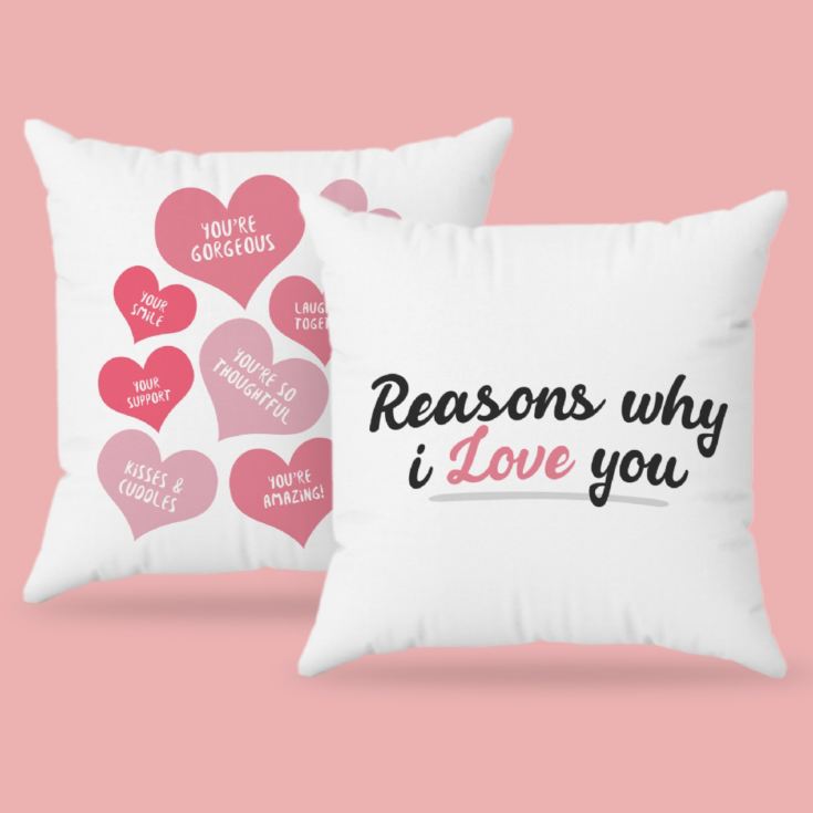 Personalised Reasons Why I Love You Cushion product image