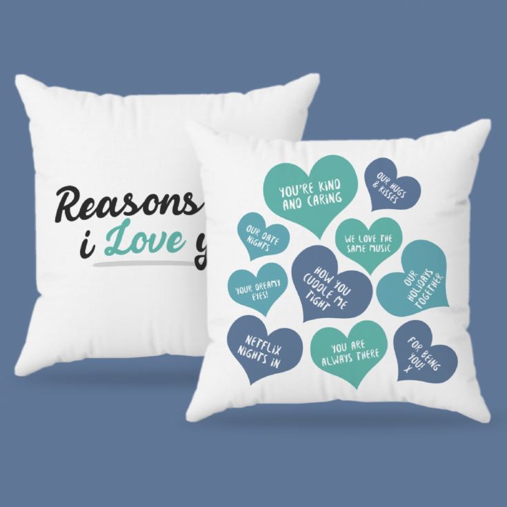 Personalised Reasons Why I Love You Cushion product image