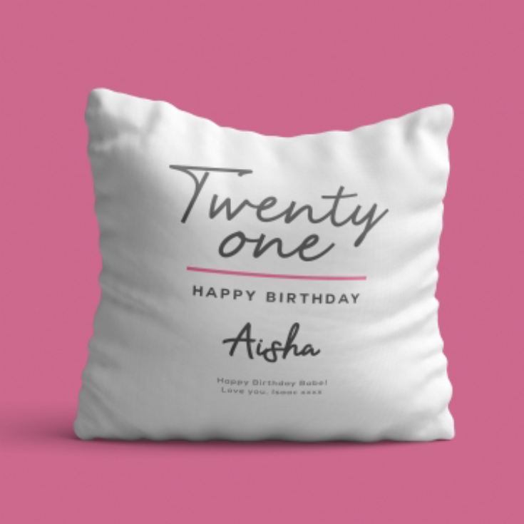 Personalised Classy 21st Birthday Cushion product image