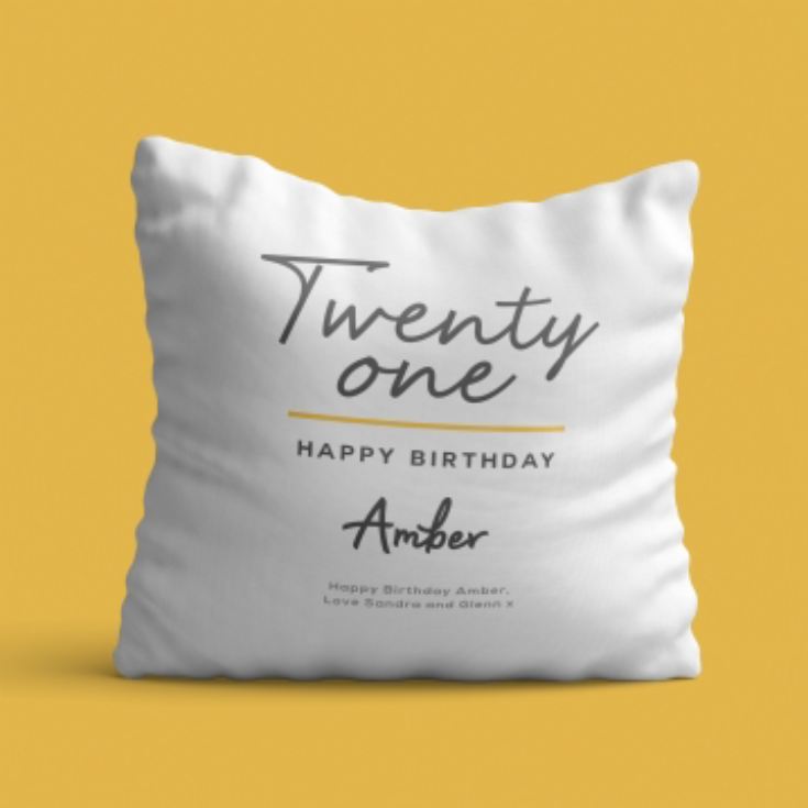 Personalised Classy 21st Birthday Cushion product image