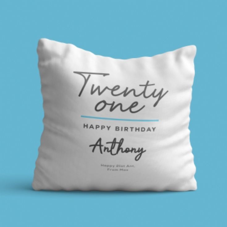 Personalised Classy 21st Birthday Cushion product image