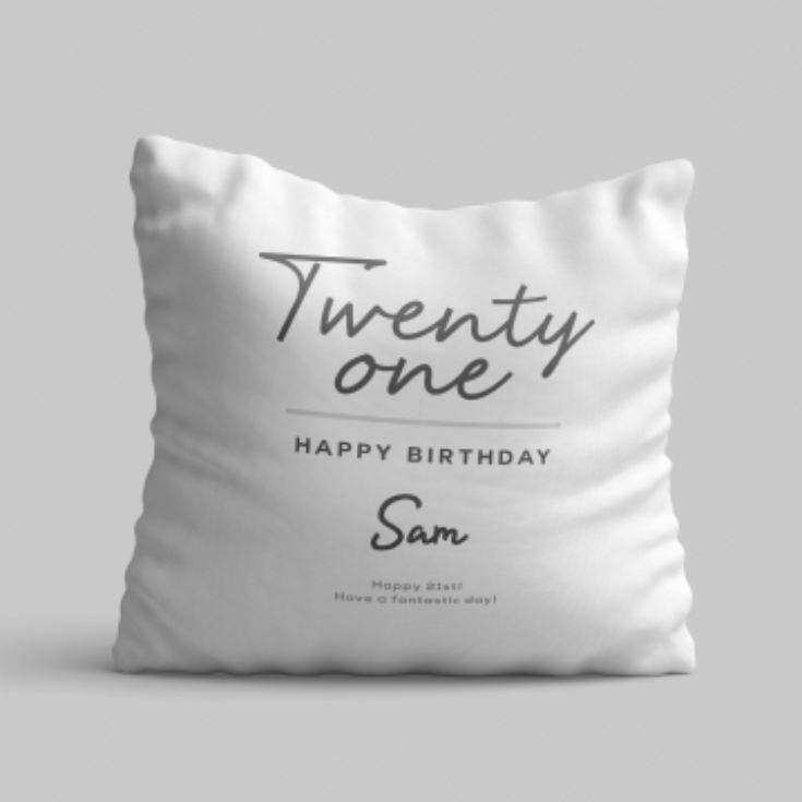 Personalised Classy 21st Birthday Cushion product image