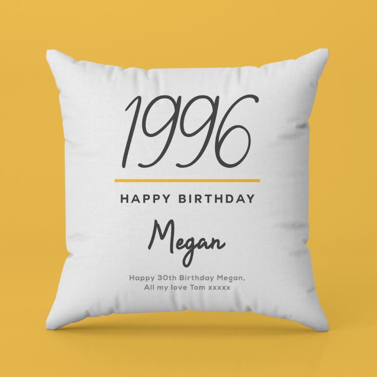 Personalised Classy 30th Birthday Year Cushion product image