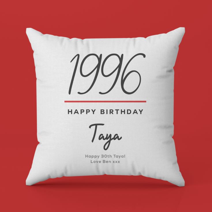 Personalised Classy 30th Birthday Year Cushion product image