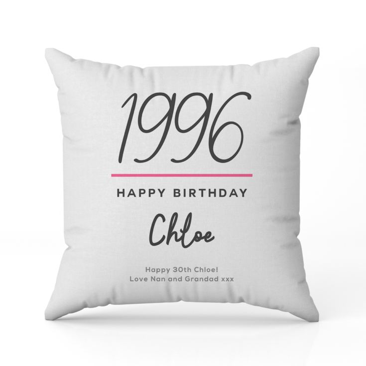 Personalised Classy 30th Birthday Year Cushion product image