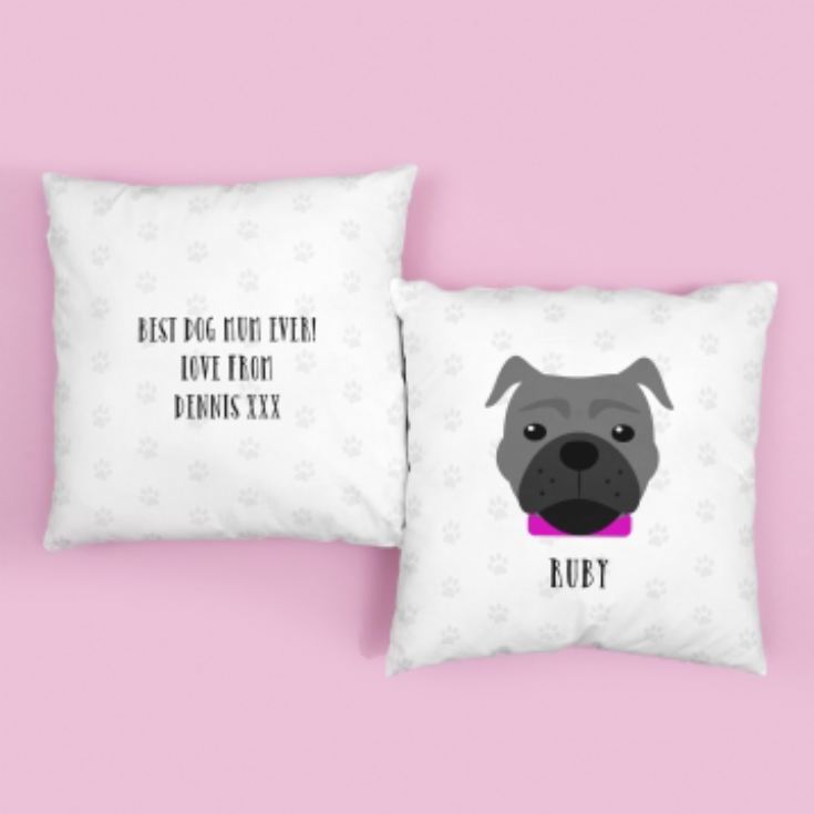 Personalised Staffordshire Bull Terrier Dog Cushion product image