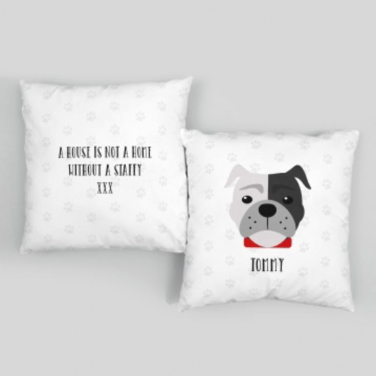 Personalised Staffordshire Bull Terrier Dog Cushion product image