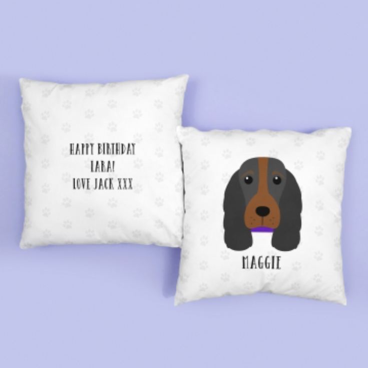 Personalised Spaniel Dog Cushion product image