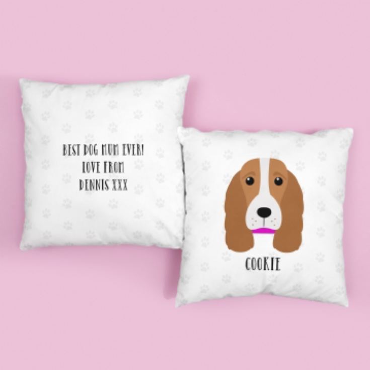 Personalised Spaniel Dog Cushion product image