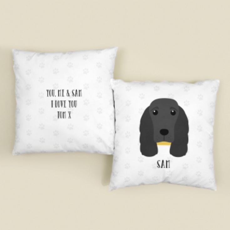 Personalised Spaniel Dog Cushion product image