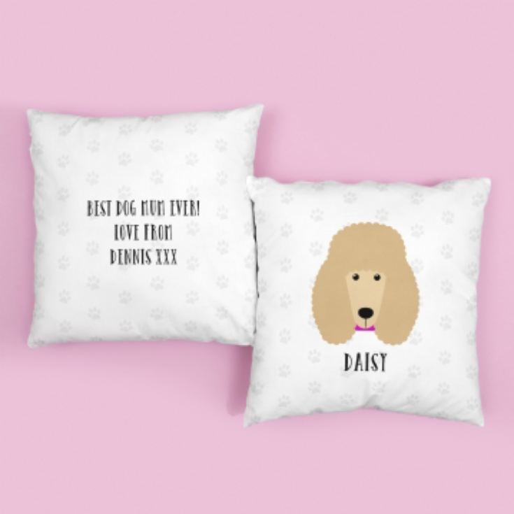 Personalised Poodle Dog Cushion product image
