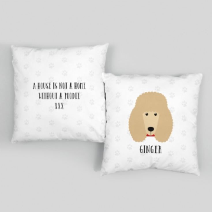 Personalised Poodle Dog Cushion product image