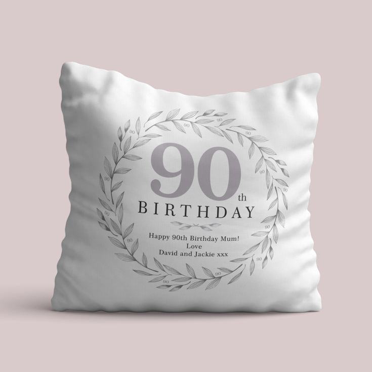 Personalised 90th Birthday Cushion product image