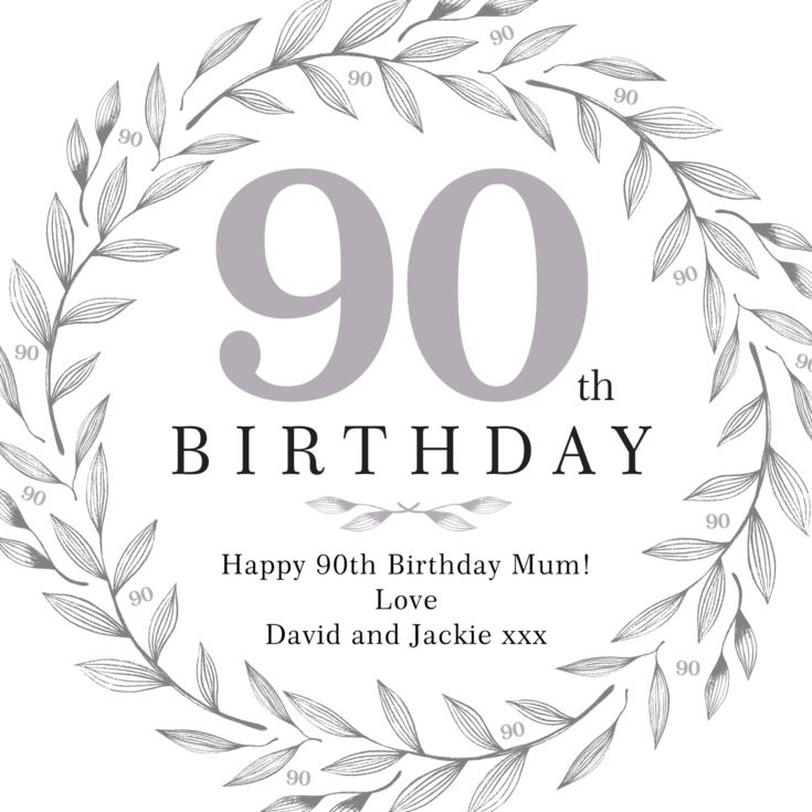 Personalised 90th Birthday Cushion product image