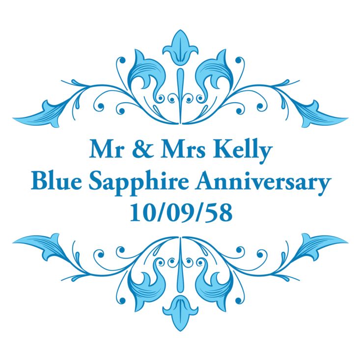 Personalised Blue Sapphire Anniversary Cushion product image