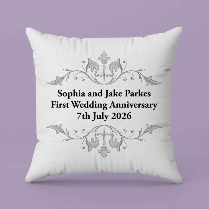 Personalised First Anniversary Cushion product image