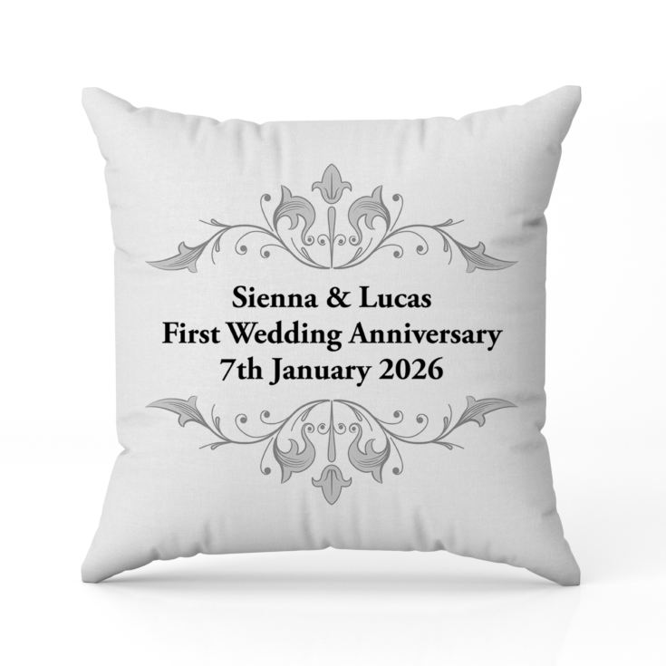 Personalised First Anniversary Cushion product image